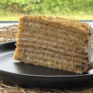 Honey walnut layered cake