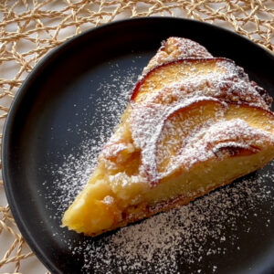 Peach frangipane tart